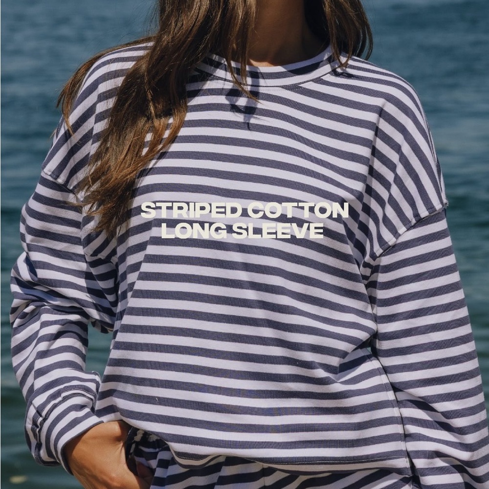 Daily Drills Striped set! (long-sleeve shirt & shorts)